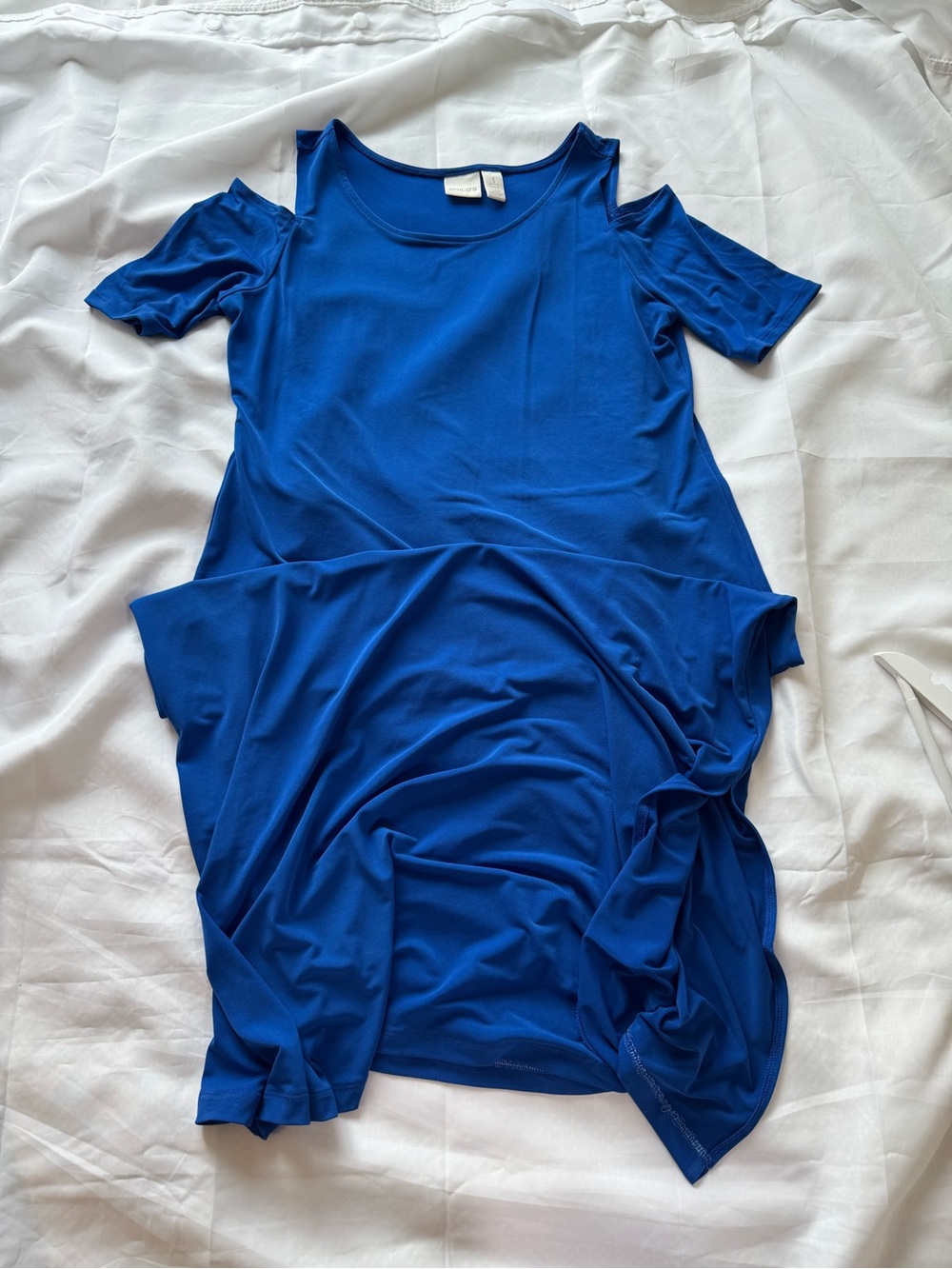 Chico's Royal Blue Cold-Shoulder Dress